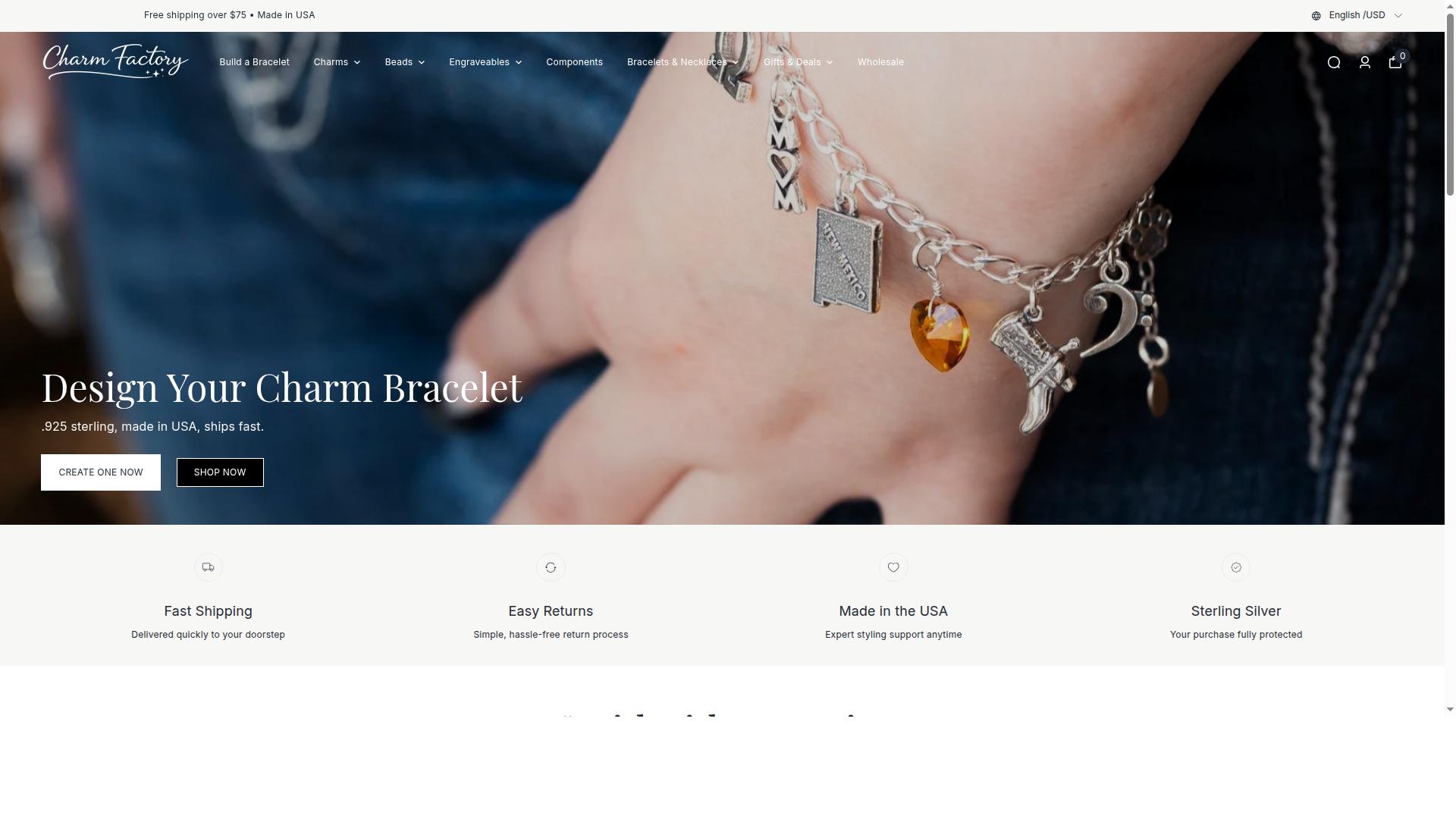 Charm Factory website
